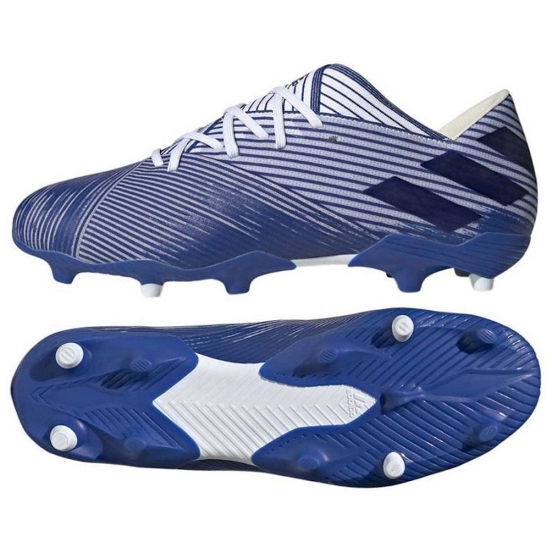 Botas de fútbol adidas Nemeziz 19.2 Fg M EG7222 azul azul