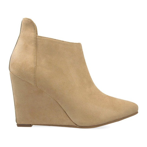 Zapatos de Salón con Cuña de Ante TL01-1 Beige Zapatos de Salón con Cuña de Ante TL01-1 Beige