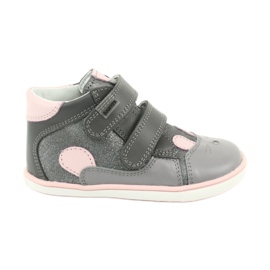 Botas velcro conejo Bartek 11702 rosa gris