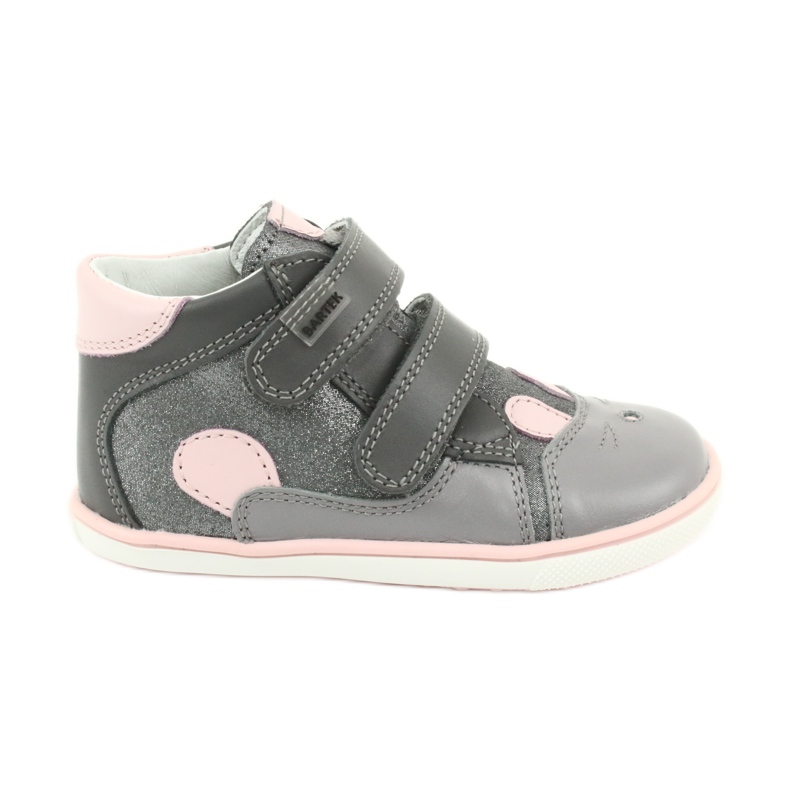 Botas velcro conejo Bartek 11702 rosado gris Botas velcro conejo Bartek 11702 rosado gris