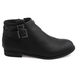 Botas caladas con cremallera H208 Negro