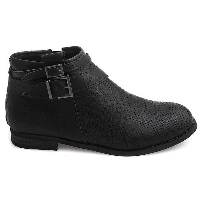 Botas caladas con cremallera H208 Negro