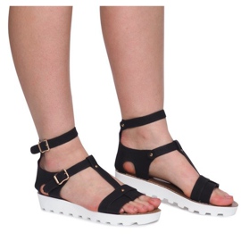 Sandalias Con Cremallera 50035 Negro Sandalias Con Cremallera 50035 Negro