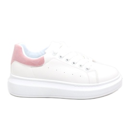 Deportivas blancas con suela gruesa 7935-SP blanco rosado