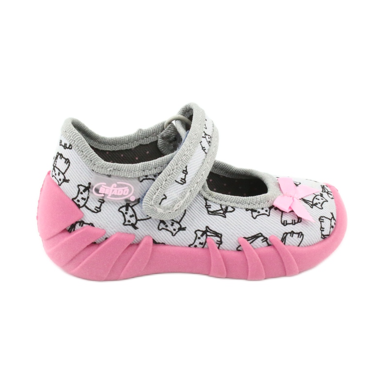 Calzado infantil befado 109P198 rosado gris