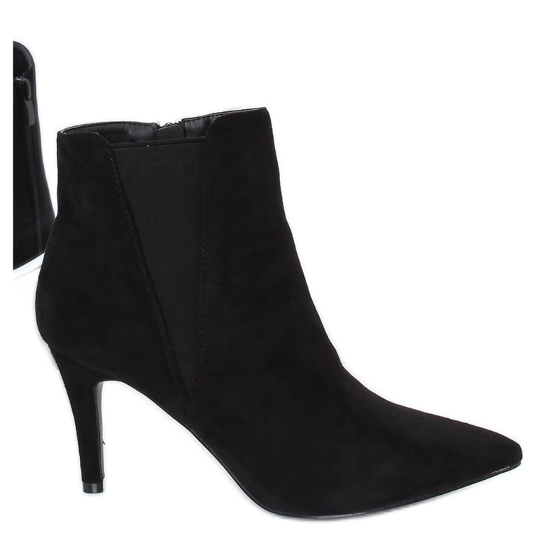 Negro Botines Chelsea ante negro TX-1852 Negro