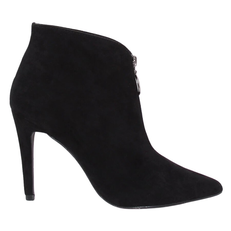 Negro Botas con alfiler negro A3-029 Negro