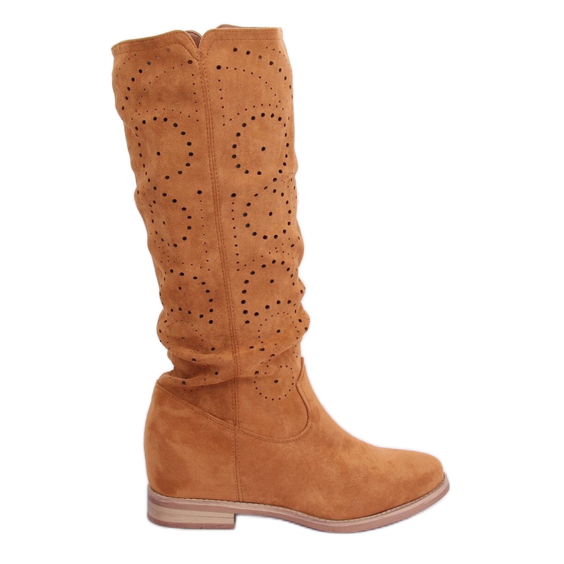 Camel NC1015 Botas de cuña caladas Camel marrón Camel NC1015 Botas de cuña caladas Camel marrón
