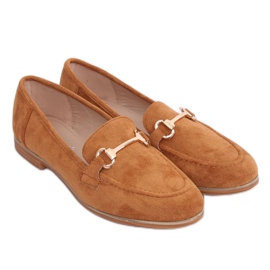 Mocasines de mujer camel T355P Camel marrón