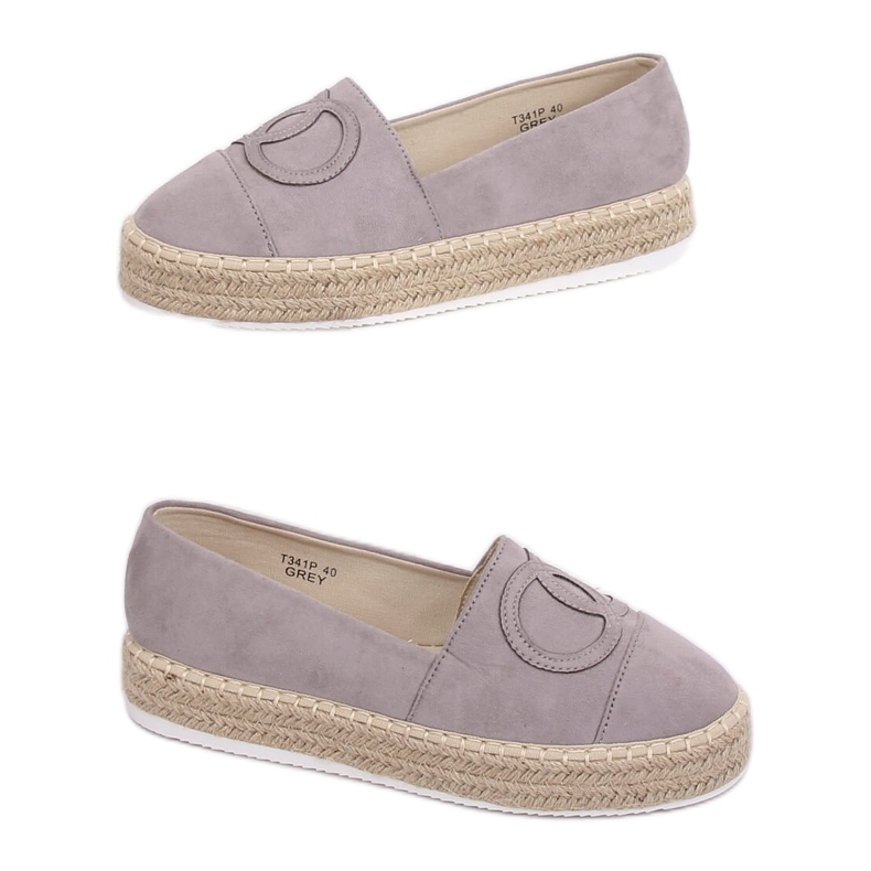 Alpargatas grises para mujer T341P Gris