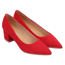 Salón tacones bajos rojo A-3370 Rojo