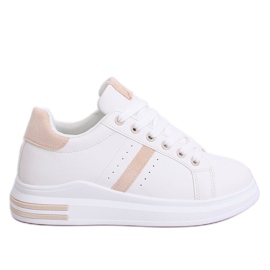 Zapatillas deportivas de mujer blancas BL201P Beige blanco
