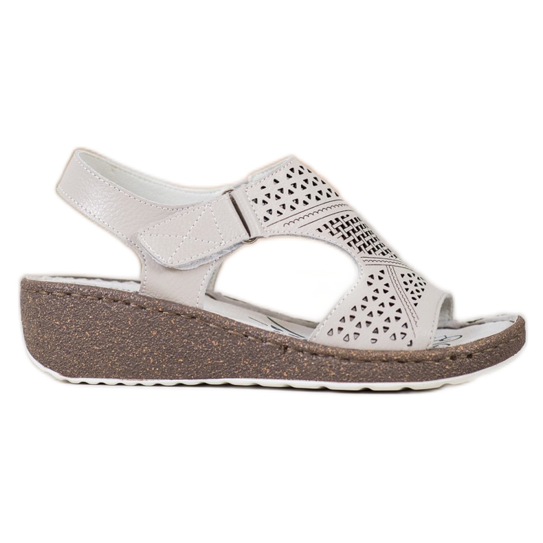 Goodin Sandalias de cuña caladas gris Goodin Sandalias de cuña caladas gris