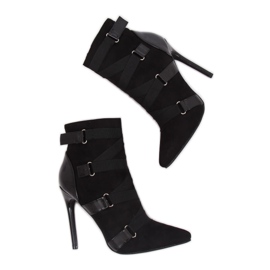 Botas negras con alfiler negro BKKX1150 Negro Ii Calidad Botas negras con alfiler negro BKKX1150 Negro Ii Calidad