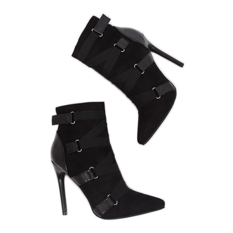 Botas negras con alfiler negro BKKX1150 Negro Ii Calidad Botas negras con alfiler negro BKKX1150 Negro Ii Calidad