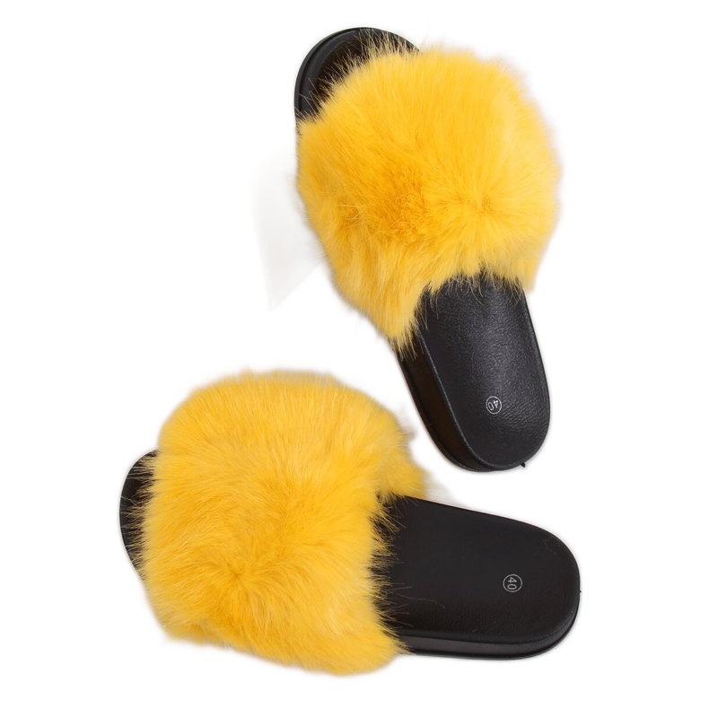 Amarillo CK107P Zapatillas de piel amarillas
