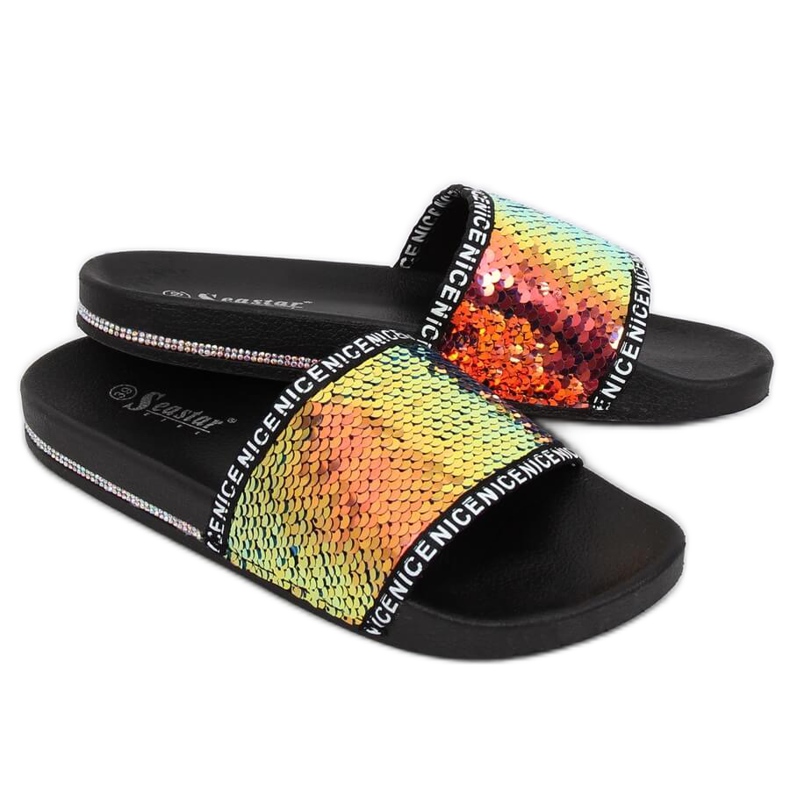 Chanclas con lentejuelas gasolina BG50 Gold II Calidad dorado