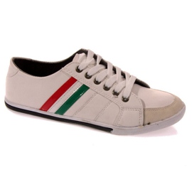Zapatillas Con La Bandera Italiana 807 Blanco negro