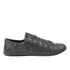 Zapatillas grises con lazo 3057-3
