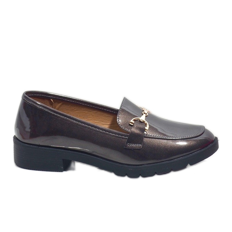 Zapatos de mujer mocasines grises A9002
