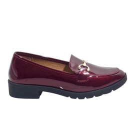 Zapatos de mujer mocasines rojos A9002