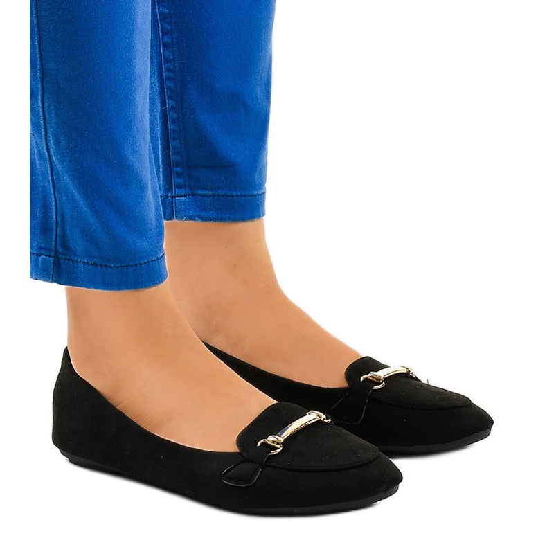 Bailarinas mocasines negros 2S2018-56