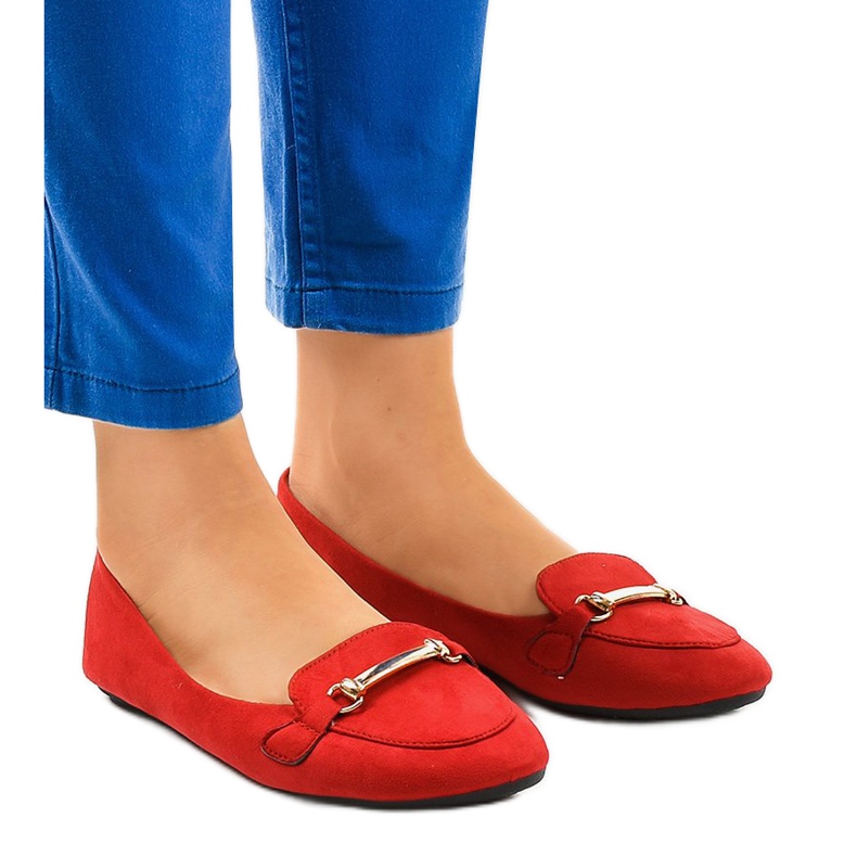 Bailarinas mocasines rojos 2S2018-56 Bailarinas mocasines rojos 2S2018-56