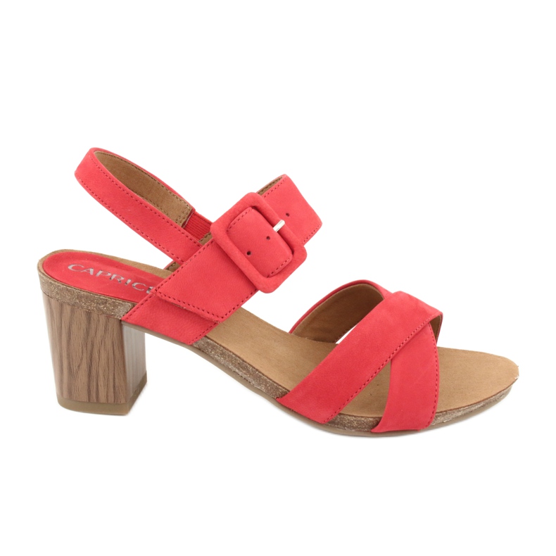 Sandalias rojas en el poste Caprice 28317 rojo