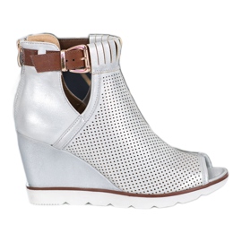 Filippo Botines plateados gris