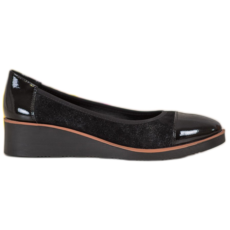 Bailarinas VINCEZA de cuña negro multicolor Bailarinas VINCEZA de cuña negro multicolor