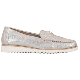 Sergio Leone Mocasines con Perlas dorado