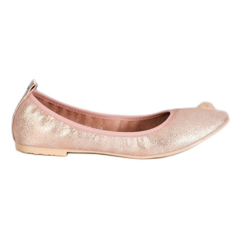 Goodin Bailarinas Doradas Con Cuero Ecológico dorado