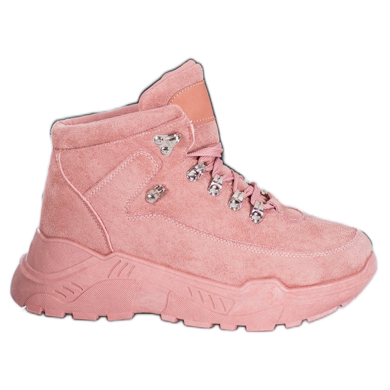 Queentina Zapatillas de gamuza rosado