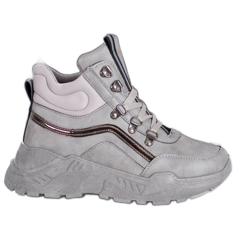 Queentina Zapatillas cálidas gris