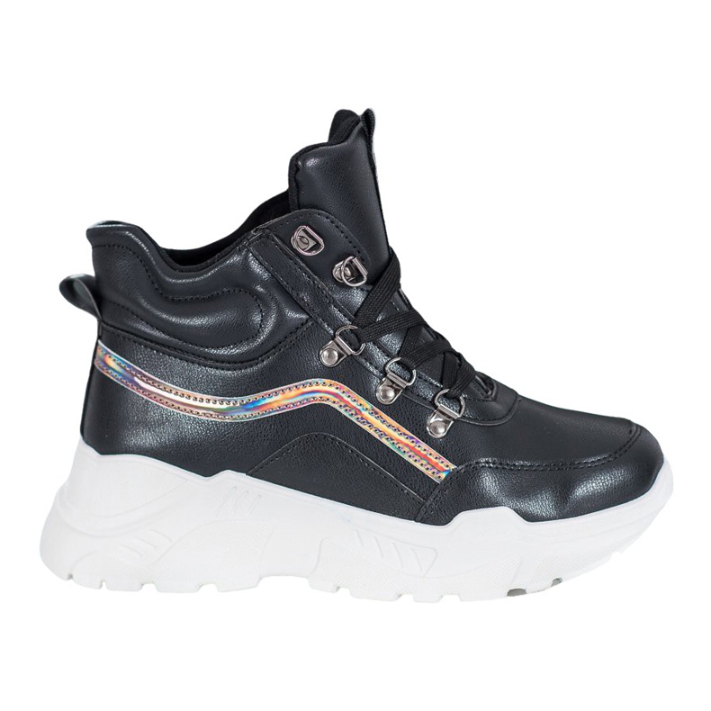 Ideal Shoes Botas de moda negro Ideal Shoes Botas de moda negro