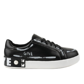 Zapatillas negras decoradas con tachuelas G272 negro Zapatillas negras decoradas con tachuelas G272 negro