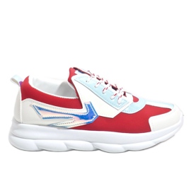 Deportivas blancas de mujer W-3112 blanco rojo multicolor