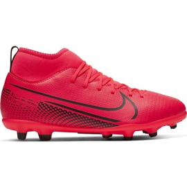 Zapatillas de fútbol Nike Mercurial Superfly 7 Club FG / MG Jr AT8150-606 rojo rojo