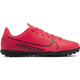 Zapatillas de fútbol Nike Mercurial Vapor 13 Club Tf Jr AT8177-606 rojo rojo