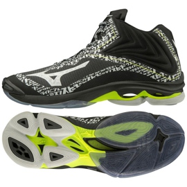 Zapatillas de voleibol Mizuno Wave Lightning Z6 Mid M V1GA200698 negro negro