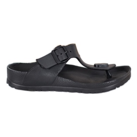 SHELOVET Chanclas negras negro