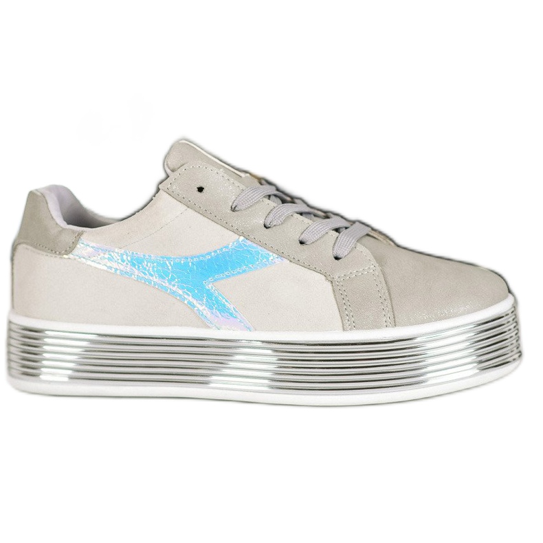 Ideal Shoes Zapatillas Con Efecto Holo gris