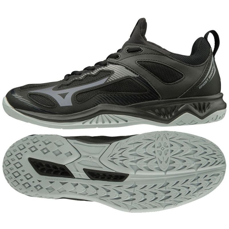 Zapatillas de balonmano Mizuno Ghost Shadow M X1GA198097 negro gris negro