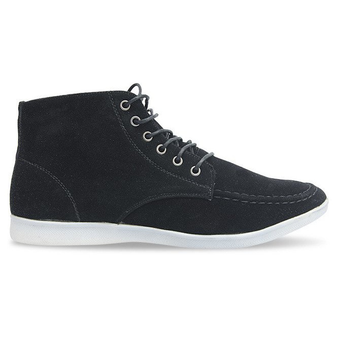 Zapatos Altos Ante Y035 Negro
