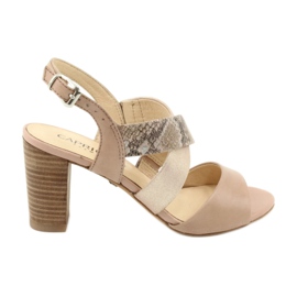 Sandalias caprice para mujer 28312 beige oro