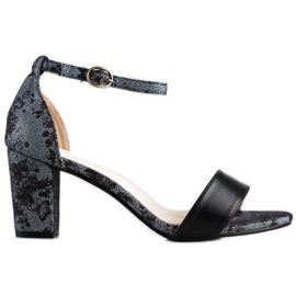 Goodin Sandalias con estilo con encaje negro