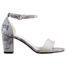 Goodin Sandalias con estilo con encaje gris