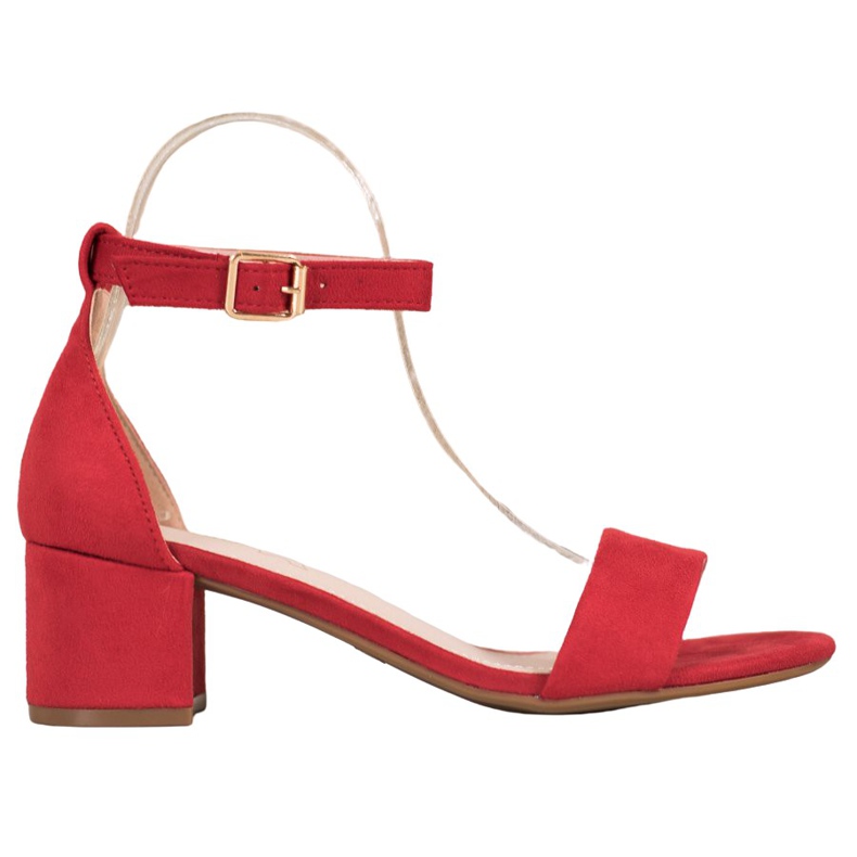 Evento Sandalias clásicas en tacones bajos rojo