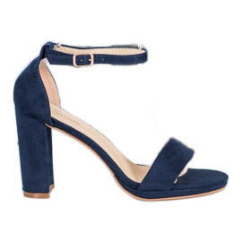 Goodin Sandalias de gamuza en una barra azul Goodin Sandalias de gamuza en una barra azul