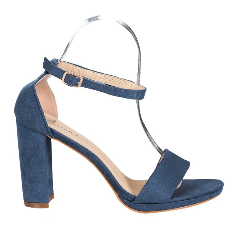 Goodin Sandalias de gamuza en una barra azul Goodin Sandalias de gamuza en una barra azul